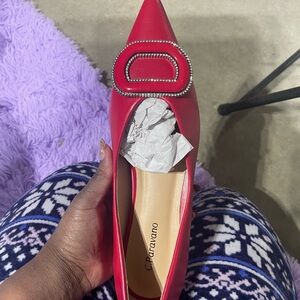 Caravano Women's Elegant Red Heels